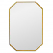 Зеркало навесное в ванную восьмиугольное в золотой раме Stilig M Gold (Стилиг) Smal 65*97 см 